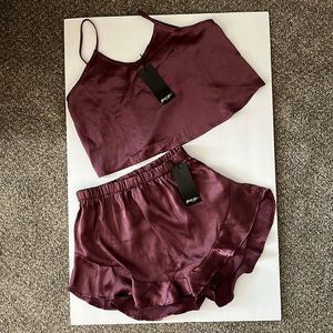 Nasty Gal Pajamas, plum , adjustable straps